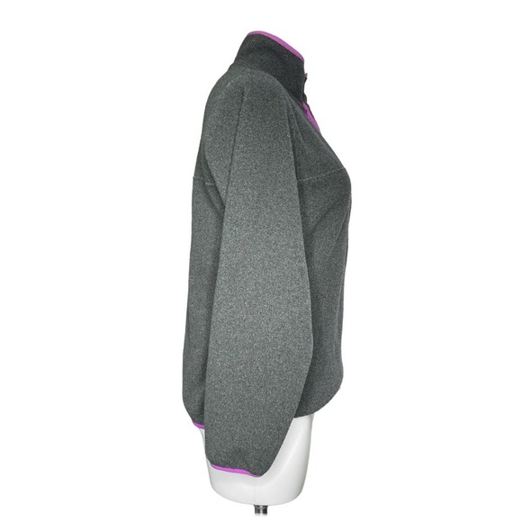 Patagonia Synchilla fleece pullover sweater sweatshirt jacket gray purple - Picture 5 of 9